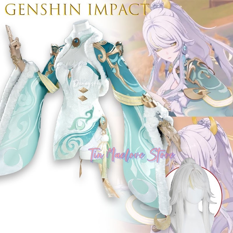 Robe Silk Women - 原神インパクト アデプタス・ジバイ 白馬不滅のコスプレ衣装 予約注文 ラグジュアリーシルクローブ 精巧な刺繍