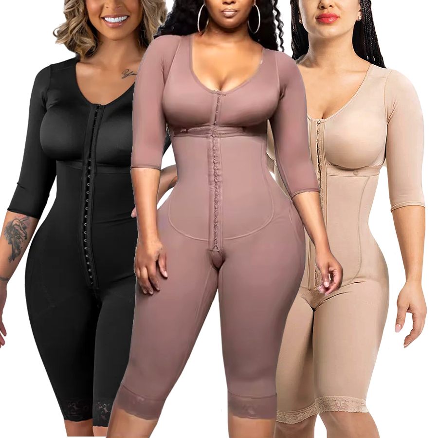 Shapewear Bodysuit Firm - フルボディコロンビアガードルシェイパー高圧縮ボディスーツ術後産後リポアームスリムウエスト削減シェイプウェア