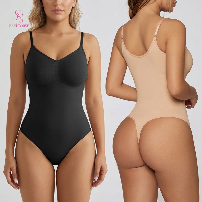 Shapewear Bodysuit Firm - XS 3XL シームレスボディスーツシェイプウェアボディスーツ Tバックウイルス女性ヌード黒シェイプウェアボディスーツコルセットおなかコントロールボディシェイパー