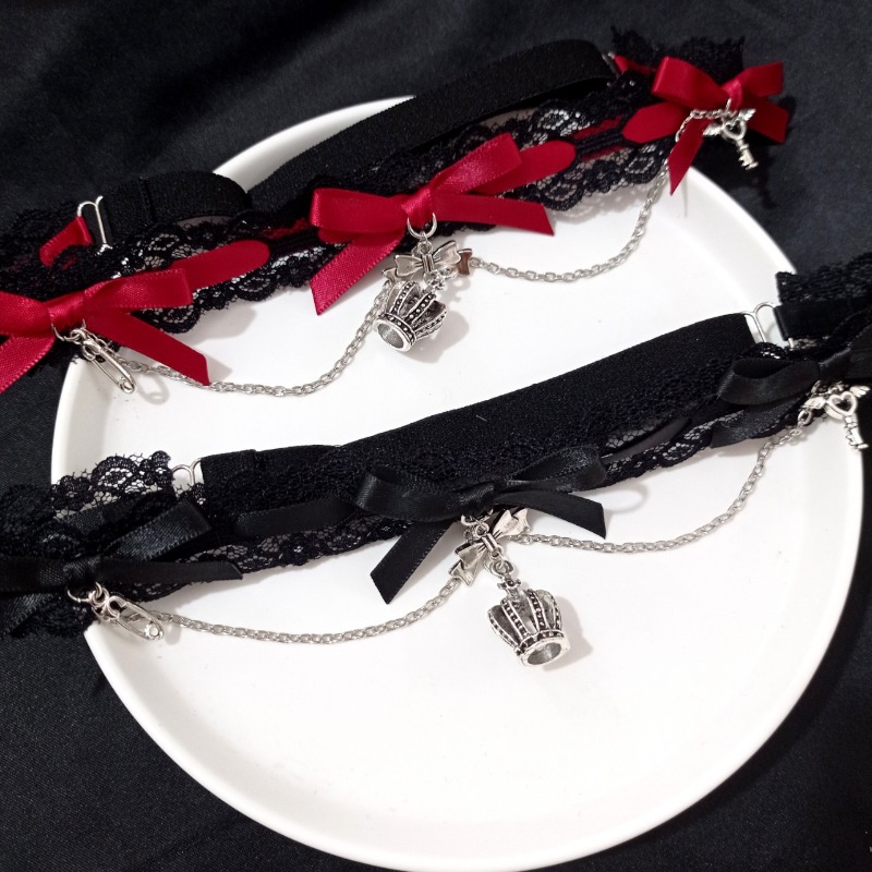 セクシーな調節可能な伸縮性レッグチェーン、ブラックレースのリ - Garter Belt Set のレビューと価格
