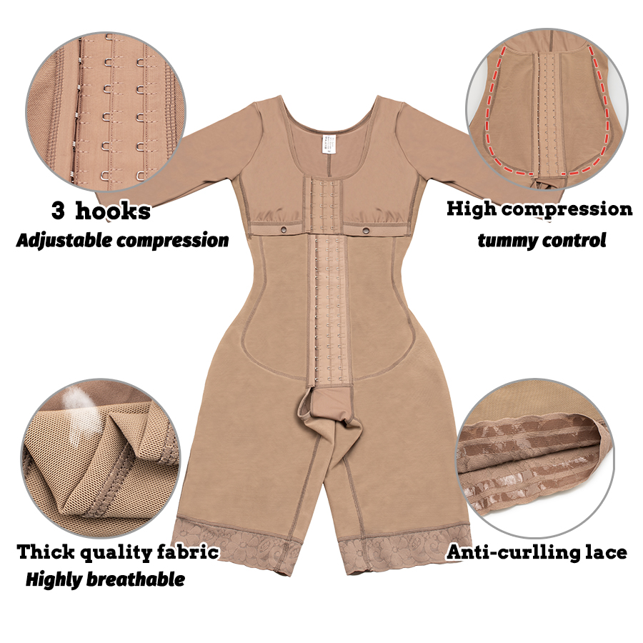 フルボディコロンビアガードルシェイパー高圧縮ボディスーツ術後 - Shapewear Bodysuit Firm のレビューと価格