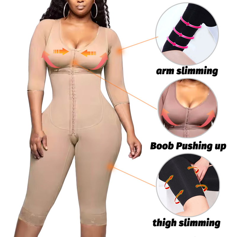 フルボディコロンビアガードルシェイパー高圧縮ボディスーツ術後 - Shapewear Bodysuit Firm のレビューと価格
