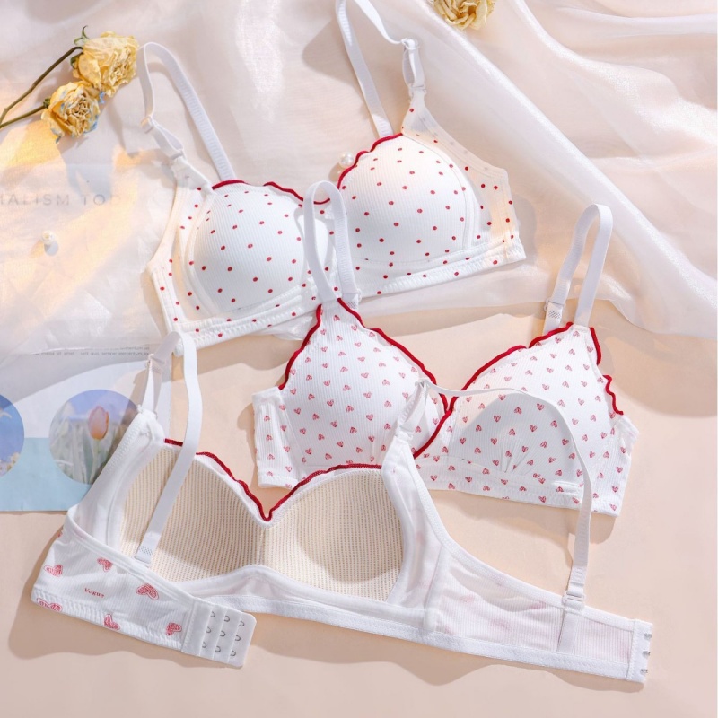 かわいいスイートワイヤレスブラセット、快適なソフトコットン三 - Bralette Wireless Soft のレビューと価格